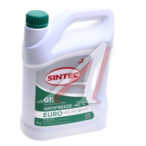 Изображение 1, 990465 Антифриз зеленый -40C 3кг G11 Euro SINTEC