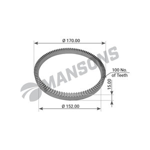 Изображение 1, 300.214 Кольцо АБС BPW (z=100) MANSONS