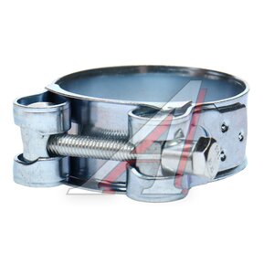 Изображение 2, W1-48-51-S Хомут силовой d=048-051 (49) оцинкованная сталь W1 TECHNIK