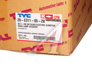 Изображение 3, 20-E311-05-2B Фара HYUNDAI Solaris (11-) правая (с корректором) в сборе TYC