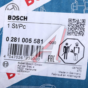 Изображение 6, 0281005581 Заслонка SCANIA P, G, R, T дроссельная BOSCH