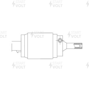 Изображение 3, SWP0747 Насос КАМАЗ-ЕВРО-4 бачка омывателя 7л (рестайлинг) STARTVOLT