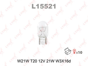 Изображение 2, L15521 Лампа 12V W21W W3x16d LYNX