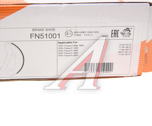 Изображение 4, FN51001 Колодки тормозные FORD Focus 2 (DA,  DAW) (11.04-) барабанные (4шт.) NiBK