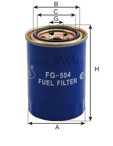 Изображение 3, FG504 Фильтр топливный KIA Carnival (99-) MITSUBISHI Lancer (84-) GOODWILL