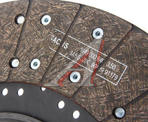 Изображение 4, 1878004109 Диск сцепления КАМАЗ-4308, 43253 (КПП ZF, 142, 144 дв.CUMMINS 6ISBe 185, 210) MF-395 SACHS