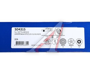 Изображение 6, SD4315 Диск тормозной MITSUBISHI Lancer (07-) передний (1шт.) SANGSIN