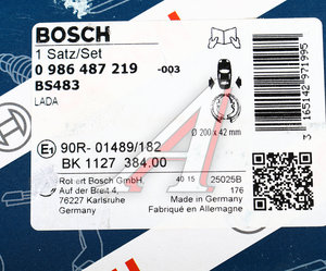 Изображение 5, 0986487219 Колодки тормозные ВАЗ-2108-2115, 1118 задние (4шт.) BOSCH