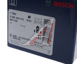 Изображение 4, 0986494210 Колодки тормозные VW Touareg (06-10) задние (4шт.) BOSCH