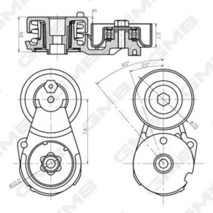 Изображение 3, GAT31640 Натяжитель приводного ремня NISSAN Qashqai, X-Trail (T31) (2.0) GMB