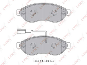 Изображение 1, BD2828 Колодки тормозные PEUGEOT Boxer CITROEN Jumper (06-) передние (4шт.) LYNX
