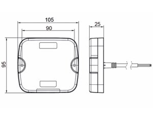 Изображение 4, 370-17-062 Фонарь задний универсальный светодиодный 12/24V c указателем поворота правый MEGAPOWER