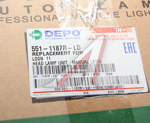 Изображение 6, 551-1187R-LD Фара RENAULT Logan (11-13) правая DEPO