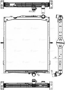 Изображение 4, LRc1054 Радиатор VOLVO FH (05-) охлаждения двигателя (с рамкой) LUZAR