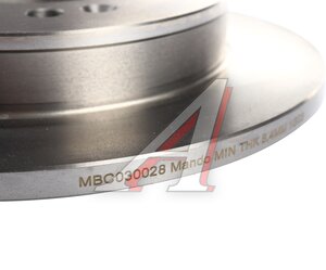 Изображение 5, MBC030028 Диск тормозной KIA Picanto (04-) задний (1шт.) MANDO