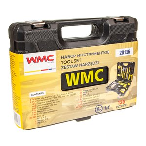 Изображение 4, WMC-20126 Набор инструментов 126 предметов слесарно-монтажный 1/4" WMC TOOLS