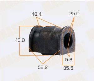 Изображение 2, MP1266 Втулка стабилизатора SUZUKI SX4 переднего MASUMA