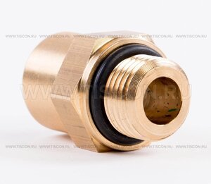 Изображение 8, 467.I.4-М10.138.В Соединитель трубки ПВХ, полиамид d=4мм (наружная резьба) М10х1 прямой латунь TISCON