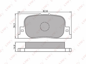 Изображение 1, BD7517 Колодки тормозные TOYOTA Camry (96-) задние (4шт.) LYNX