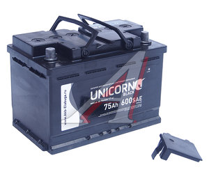 Изображение 2, 6СТ75(1) Аккумулятор UNICORN Black 75А/ч