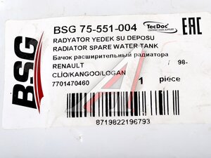 Изображение 4, BSG75551004 Бачок расширительный RENAULT Logan BSG