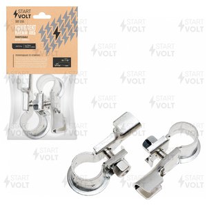 Изображение 1, SBT016 Клемма АКБ медь с цинковым покрытием комплект до 50мм обжим STARTVOLT