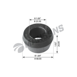 Изображение 1, MH4483 Втулка амортизатора DAF заднего (резиновая) (27x24) MANSONS