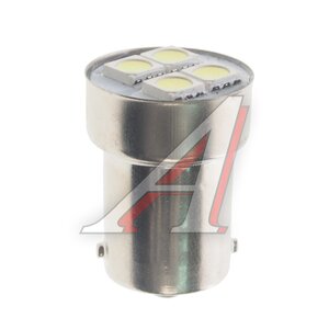 Изображение 1, 24T15-W\4SMD Лампа светодиодная 24V R10W BA15s 4 светодиода белая МАЯК