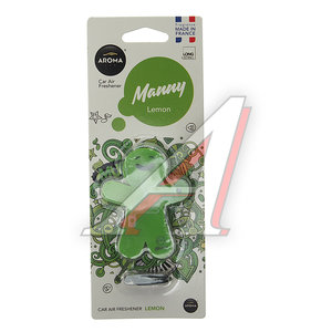 Изображение 1, 92995 Ароматизатор на дефлектор полимерный (лимон) 8г "Manny" AROMA CAR