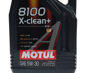 Изображение 3, 106377 Масло моторное 8100 X-CLEAN+ 5W30 синт.5л MOTUL