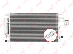 Изображение 2, RC0052 Радиатор кондиционера HYUNDAI Tucson (04-) LYNX