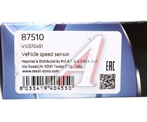 Изображение 5, 87510 Датчик скорости RENAULT Logan, Kangoo, Symbol (-06) MEAT&DORIA