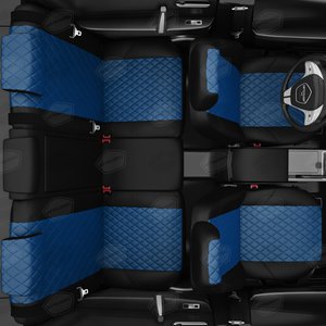 Изображение 8, DW05-0202-EC05-R-blu Авточехлы DAEWOO Nexia (08-) экокожа черно-синие ромб комплект AVTOLIDER