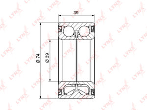 Изображение 1, WB1246 Подшипник ступицы CHEVROLET Lacetti (03-), Rezzo (00-) передней LYNX