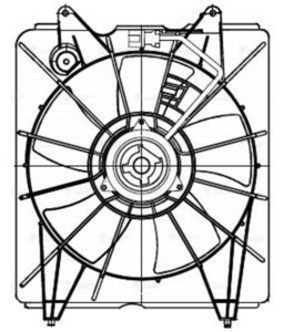 Изображение 4, LFK23ZP Вентилятор HONDA CR-V (07-) охлаждения радиатора LUZAR