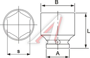 Изображение 3, JTC-443839 Головка торцевая 1/2" 39мм ударная L=48мм JTC