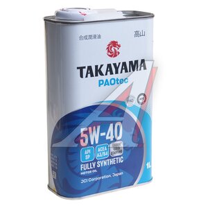Изображение 1, 6056071 Масло моторное TAKAYAMA PAOtec A3/B4/SP 5W40 синт.1л