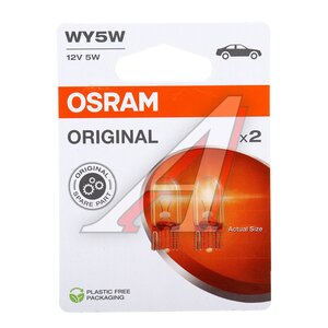 Изображение 2, 2827NA-02B Лампа 12V WY5W W2.1x9.5d желтая блистер (2шт.) OSRAM