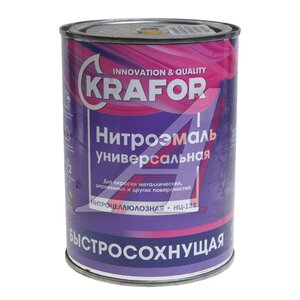 Изображение 1, 482 Краска желтая 700г НЦ-132 (Уценка) KRAFOR