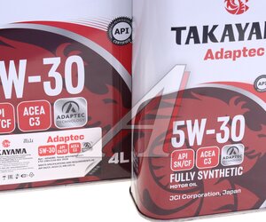 Изображение 3, 102040 Масло моторное TAKAYAMA Adaptec C3 5W30 синт.4+1л