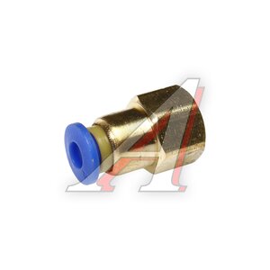 Изображение 1, ER-SPCF04-01 Соединитель трубки ПВХ, полиамид d=4мм (внутренняя резьба) М9х1 прямой металлический ЭВРИКА