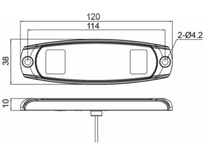 Изображение 4, 370-26-001 Фонарь габаритный желтый светодиодный 12/24V MEGAPOWER