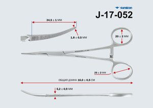 Изображение 2, J-17-052 Зажим угловой 160мм SURGICON
