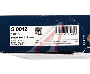 Изображение 5, F026400012 Фильтр воздушный OPEL Astra (04-) BOSCH