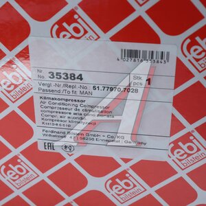 Изображение 7, 35384 Компрессор MAN TGA TGS TGX кондиционера FEBI