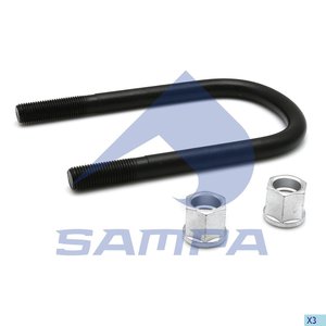 Изображение 2, 071.039/1 Стремянка BPW рессоры (M22/150х265) SAMPA