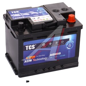 Изображение 1, 6СТ60(0) TCSAGM60 Аккумулятор TCS AGM 60А/ч обратная полярность