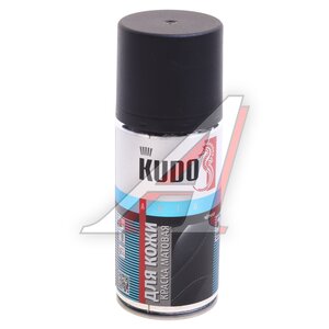 Изображение 1, KU-5271M Краска для кожи черная матовая аэрозоль 210мл KUDO