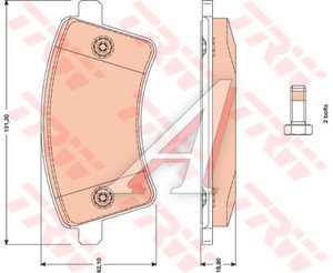 Изображение 4, GDB1785 Колодки тормозные RENAULT Kangoo (1.5 DCI/1.6) (08-) (4шт.) передние (4шт.) TRW