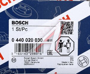Изображение 6, 0440020030 Форсунка MERCEDES Sprinter (W901, W902, W903, W904) топливная BOSCH